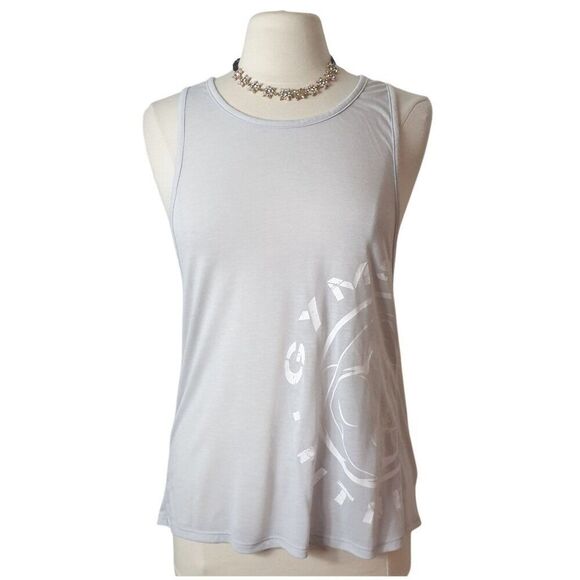 Gymshark Womens Racerback Tank Top S White Sleeveless Athletic Gym Wear - Picture 1 of 7